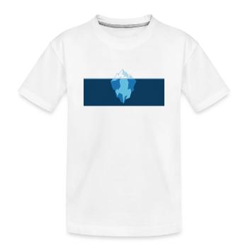 Eisberg Minimal Blau Design - Kinder Premium Bio T-Shirt - Weiß - Vorne