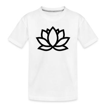 lotus - Kids' Premium Organic T-Shirt - white - Front