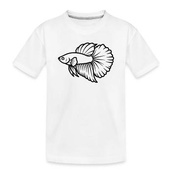 Kampffisch Betta Splendens Aquarium - T-shirt bio Premium Enfant - blanc - Devant