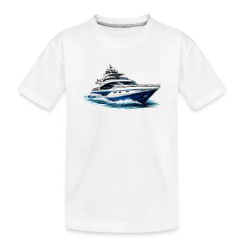 Yacht de luxe dans un tourbillon - T-shirt bio Premium Enfant - blanc - Devant