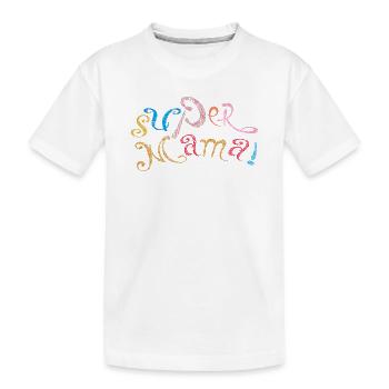 Super mom - Kids' Premium Organic T-Shirt - white - Front