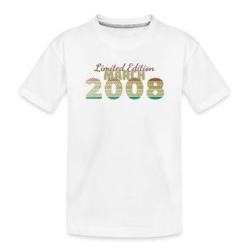 18. Geburtstag Limited Edition (SCR) 03/2008 - Kinder Premium Bio T-Shirt - Weiß - Vorne