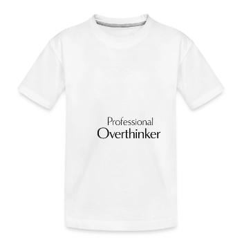Un professionnel qui réfléchit trop - T-shirt bio Premium Enfant - blanc - Devant