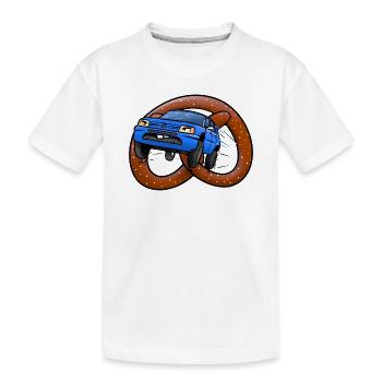 Les bretzels à roulettes - T-shirt bio Premium Enfant - blanc - Devant