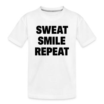 Sourire en sueur, répéter - T-shirt bio Premium Enfant - blanc - Devant