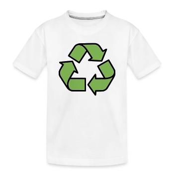 Plan du panneau de recyclage - T-shirt bio Premium Enfant - blanc - Devant