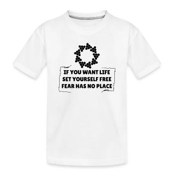 La peur n’a pas sa place - T-shirt bio Premium Enfant - blanc - Devant