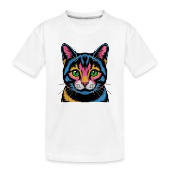 Look néon Pop Art Pop Art Coloré - T-shirt bio Premium Enfant - blanc - Devant