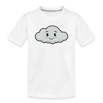 Kuscheliger Wolkenfreund - Kinder Premium Bio T-Shirt - Weiß - Vorne