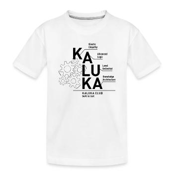 KALUKA_Club_Zahnraeder - Kids' Premium Organic T-Shirt - white - Front