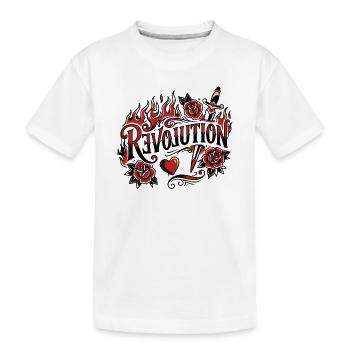 Diversité & Inclusion, Hoodie Révolutionnaire, Tasse - T-shirt bio Premium Enfant - blanc - Devant