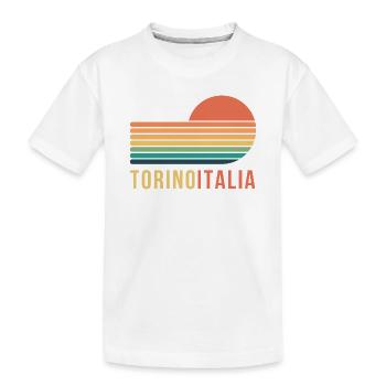 Turin, Italien - Kinder Premium Bio T-Shirt - Weiß - Vorne