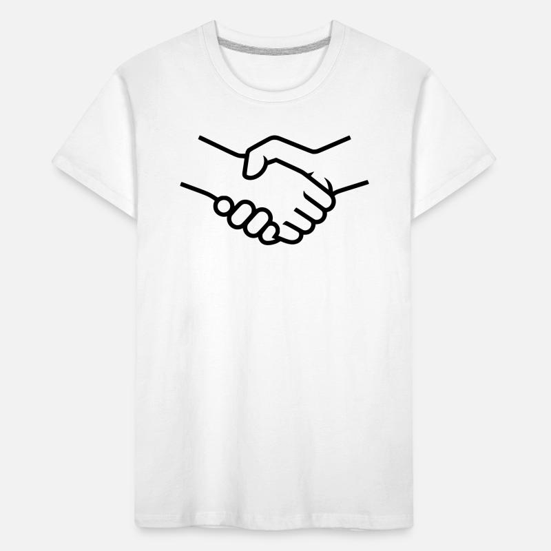 Handshake Hands Teamwork Kids' Premium Organic T-Shirt