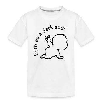 Né en âme sombre - T-shirt bio Premium Enfant - blanc - Devant