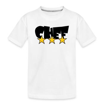 Chef Étoilé : Design 3 Étoiles Gastronomie - T-shirt bio Premium Enfant - blanc - Devant