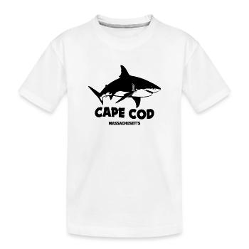 Cape Cod - great white sharks - Kids' Premium Organic T-Shirt - white - Front