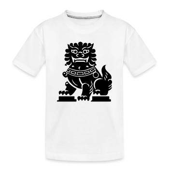 Lion chinois - T-shirt bio Premium Enfant - blanc - Devant