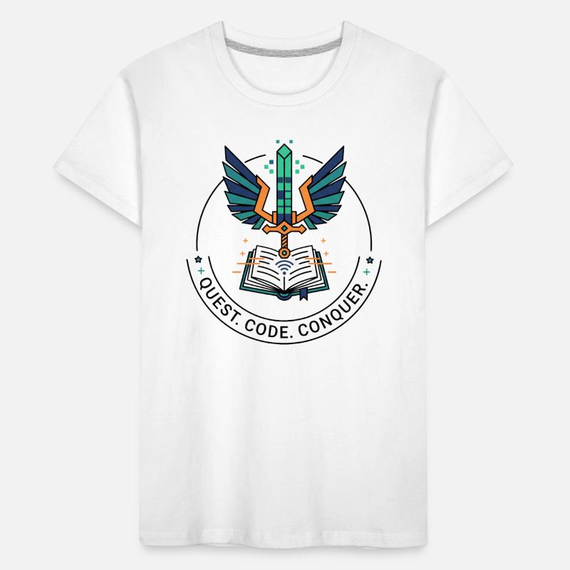 Quest. Code. Conquérir l’emblème T-shirt bio Premium Enfant