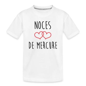Noces de mercure 38 ans de mariage - T-shirt bio Premium Enfant - blanc - Devant
