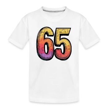65 chiffres colorés - T-shirt bio Premium Enfant - blanc - Devant