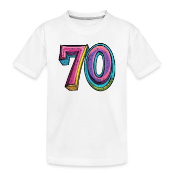 70 chiffres colorés - T-shirt bio Premium Enfant - blanc - Devant