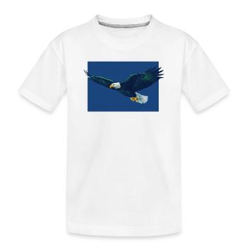 Adlerflug im blauen Himmel, Seattle, Seahawks - Kinder Premium Bio T-Shirt - Weiß - Vorne