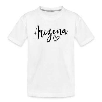 Arizona Heart Women's Love Arizona - Kinder Premium Bio T-Shirt - Weiß - Vorne