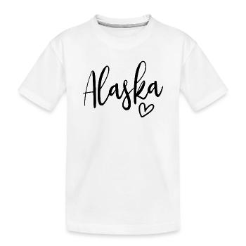 Les femmes de l’Alaska Heart Love Alaska - T-shirt bio Premium Enfant - blanc - Devant