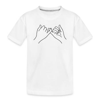 Mains de promesse Symbole d’art en ligne Amitié - T-shirt bio Premium Enfant - blanc - Devant