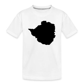 Carte du Zimbabwe - T-shirt bio Premium Enfant - blanc - Devant
