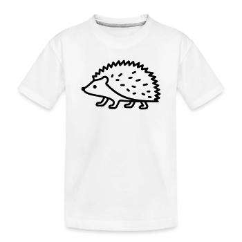 hedgehog - Kids' Premium Organic T-Shirt - white - Front
