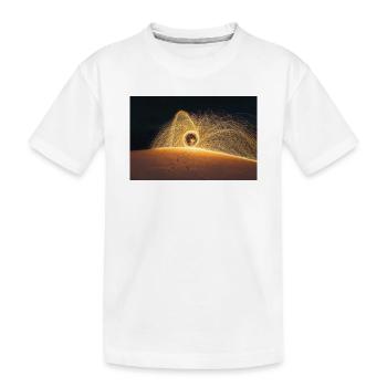 Laine d’acier enflammée - T-shirt bio Premium Enfant - blanc - Devant