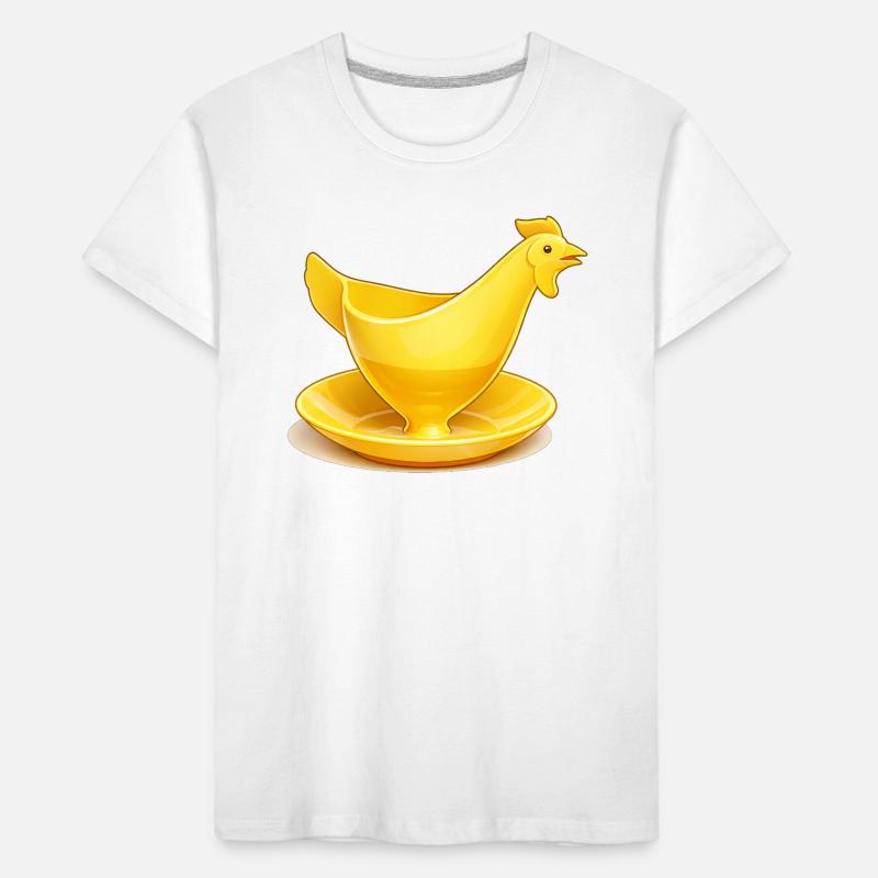 Yellow GDR egg cup, Ostalgie Kids' Premium Organic T-Shirt