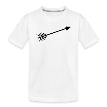 Pfeil - Kinder Premium Bio T-Shirt - Weiß - Vorne