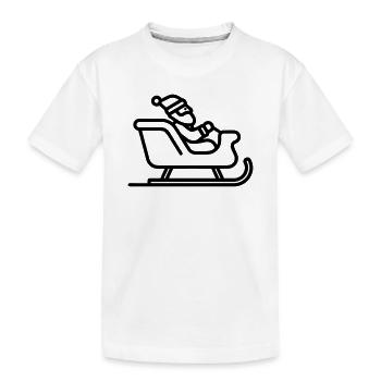 Santa's sleigh - Kids' Premium Organic T-Shirt - white - Front