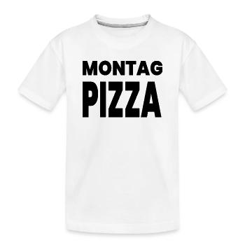 Pizza - Kinder Premium Bio T-Shirt - Weiß - Vorne