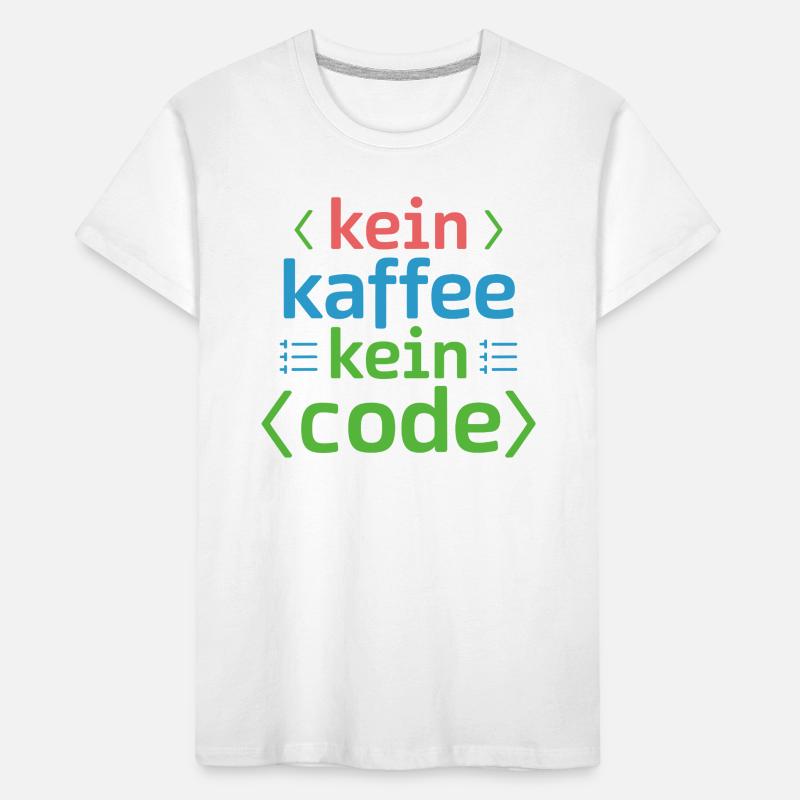 No Coffee No Code Programmer Computer Scientist Kids' Premium Organic T-Shirt
