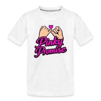 Pinky Promise Herz Versprechen Ehrenwort Shirt - Kinder Premium Bio T-Shirt - Weiß - Vorne