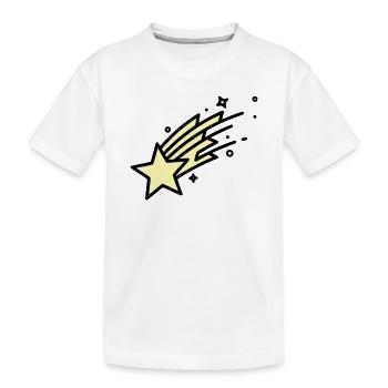 Shooting Star Comet Comic - Kids' Premium Organic T-Shirt - white - Front