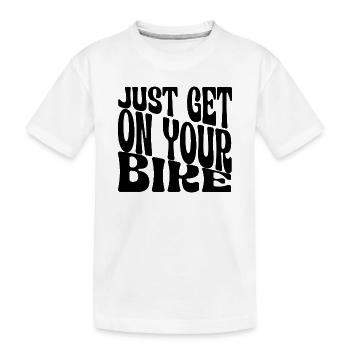 JUST YOUR BIKE - Kinder Premium Bio T-Shirt - Weiß - Vorne