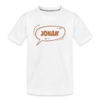 Vorname Jonah - Kinder Premium Bio T-Shirt - Weiß - Vorne