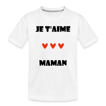 ICH LIEBE DICH, MAMA. ICH LIEBE MAMA. MAMA LIEBTE ES. MAMA - Kinder Premium Bio T-Shirt - Weiß - Vorne