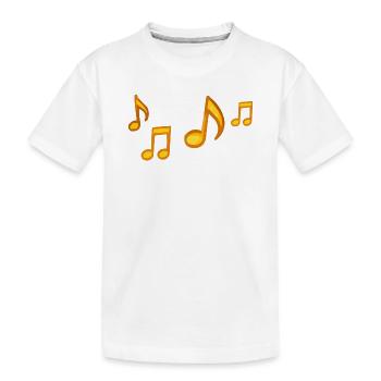 Sonnige Noten Illustration - Kinder Premium Bio T-Shirt - Weiß - Vorne