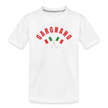 Gargnano Italian Flags - Kids' Premium Organic T-Shirt - white - Front