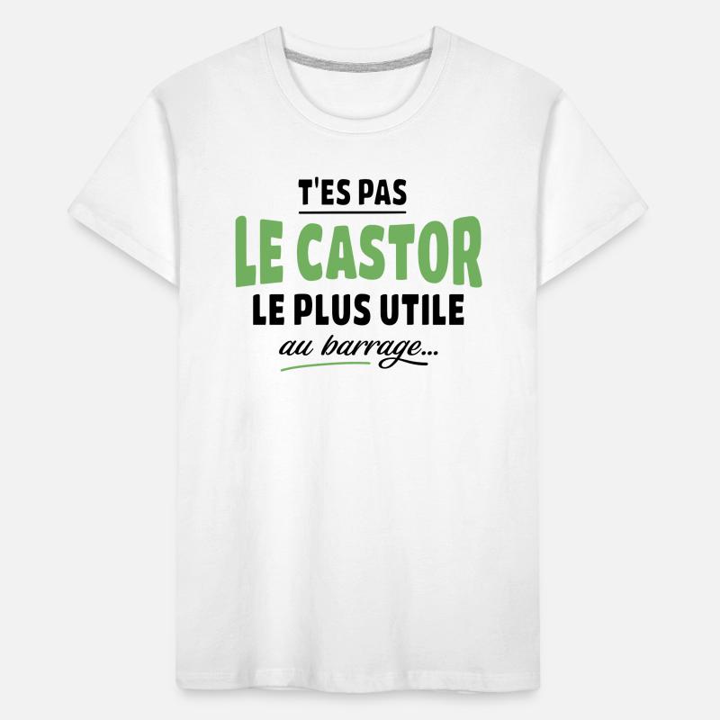 Le Castor Vert Typographie T-shirt bio Premium Enfant