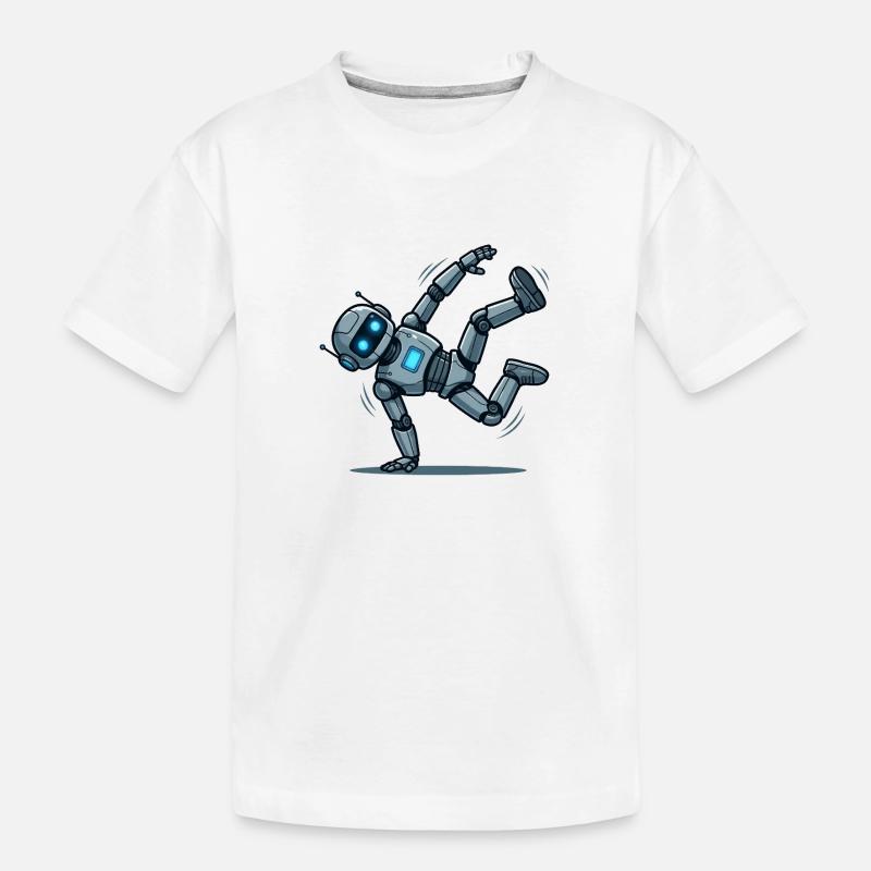 3 Le Robot Danseur Breakdance - T-shirt bio Premium Enfant - blanc