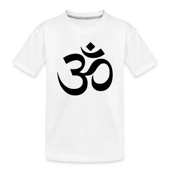 Silhouette du mantra du symbole Om - T-shirt bio Premium Enfant - blanc - Devant