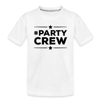 Party Crew - Kinder Premium Bio T-Shirt - Weiß - Vorne