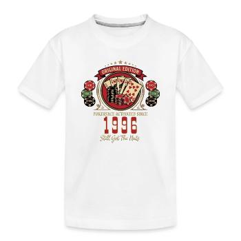 Poker T-Shirt 1996 Birthday, Poker Legend Shirt - Kids' Premium Organic T-Shirt - white - Front