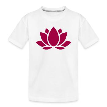 Fleur de lotus, fleur de lotus, fleur de lotus, cadeau de fleur rouge - T-shirt bio Premium Enfant - blanc - Devant